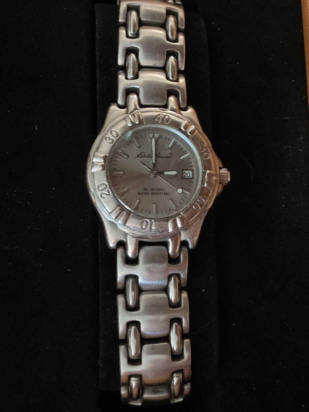 🤩Eddie Bauer Ladies Small Sport Link Bracelet Watch #1028